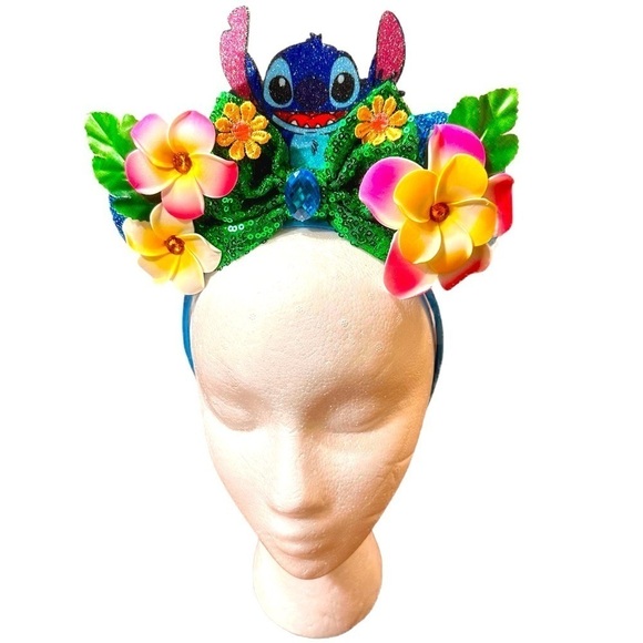 Disney Inspired Handmade Stitch Minnie Ears - NWOT - Picture 2 of 3